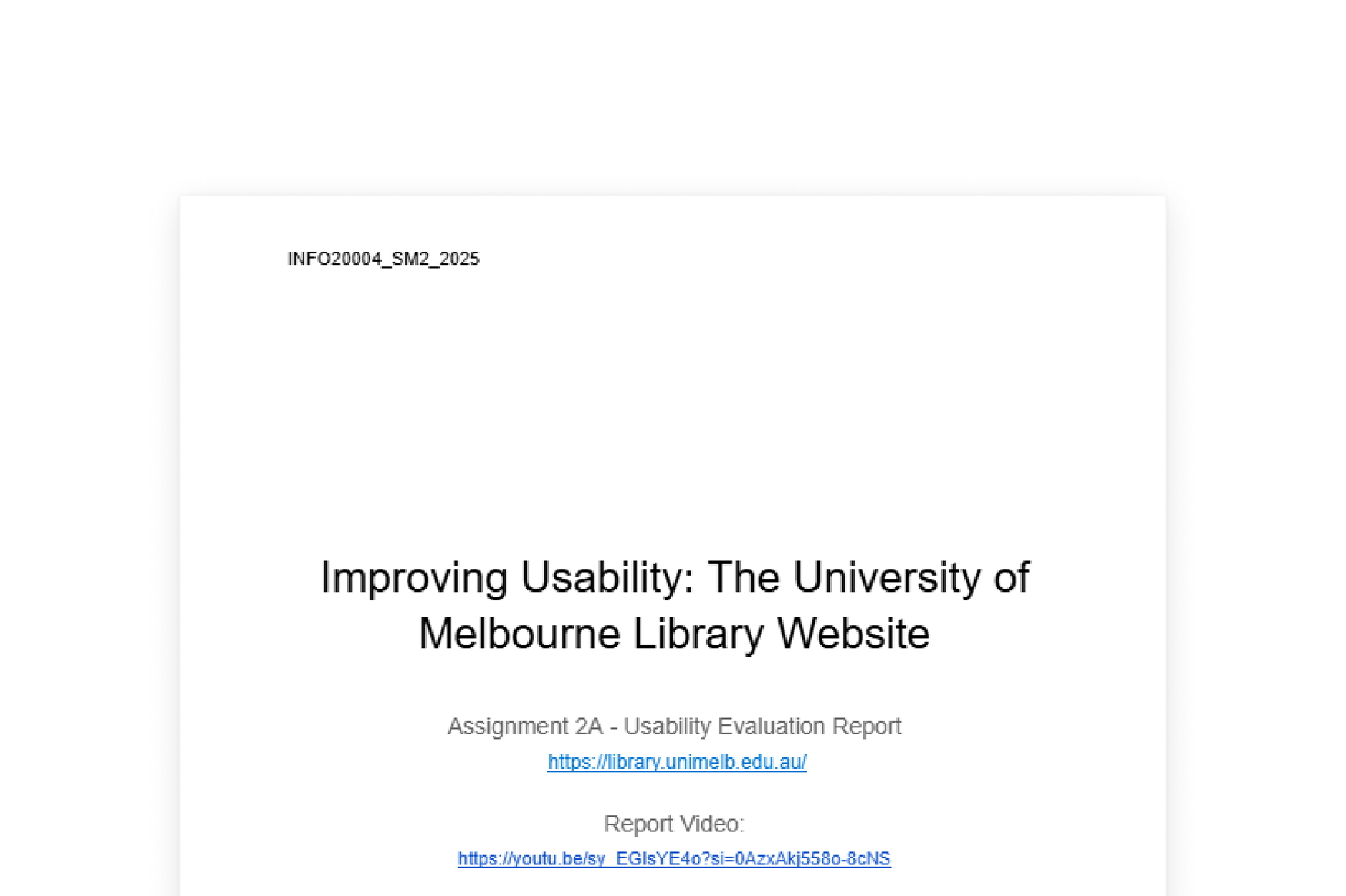 UniMelb Library Website Research