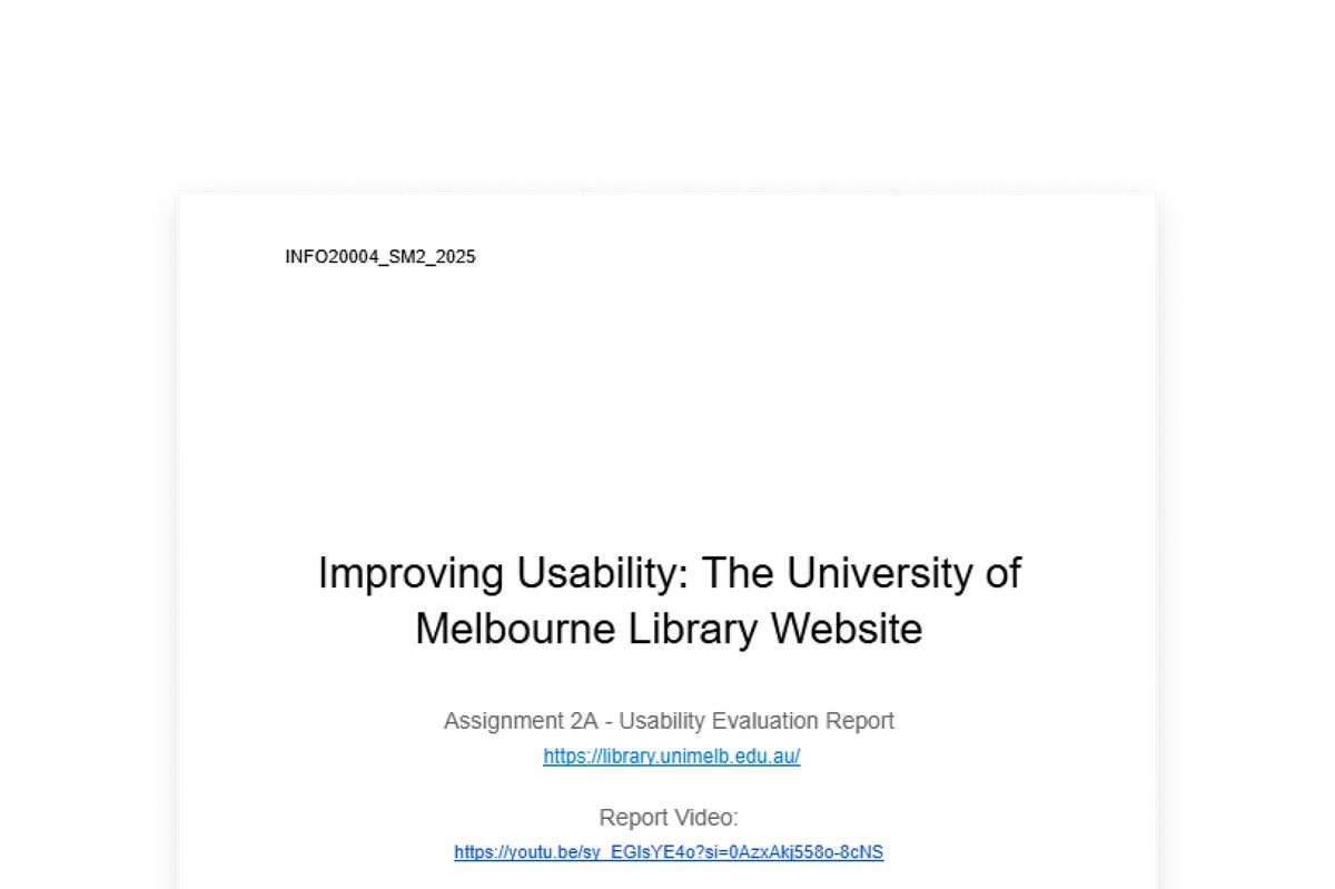 UniMelb Library Website Research